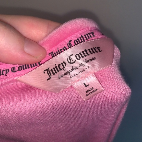 Juicy Couture Pink Velvet Fleece Shirt and Pets Loungewear Set L - Picture 9 of 15
